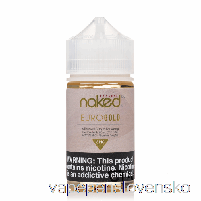 Euro Gold - Nahý 100 Tabak - 60ml 3mg Vape Bez Nikotinu